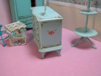 Dresser 4 drawer hand painted Blue Free Shipping