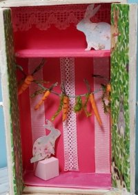 Armoire filled with Bunny Rabbits Free Shipping