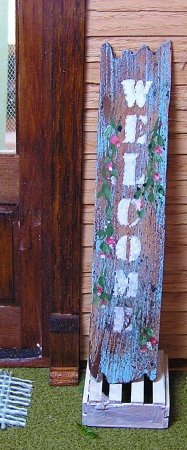 Weathered Wood Welcome Sign