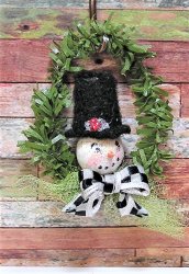 Snowman Wreath with Top hat